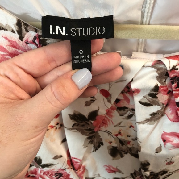 I N Studio Flowered Dress - Picture 4 of 5